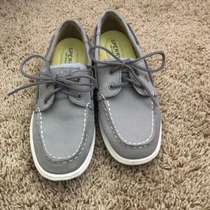 Grey women’s Sperrys